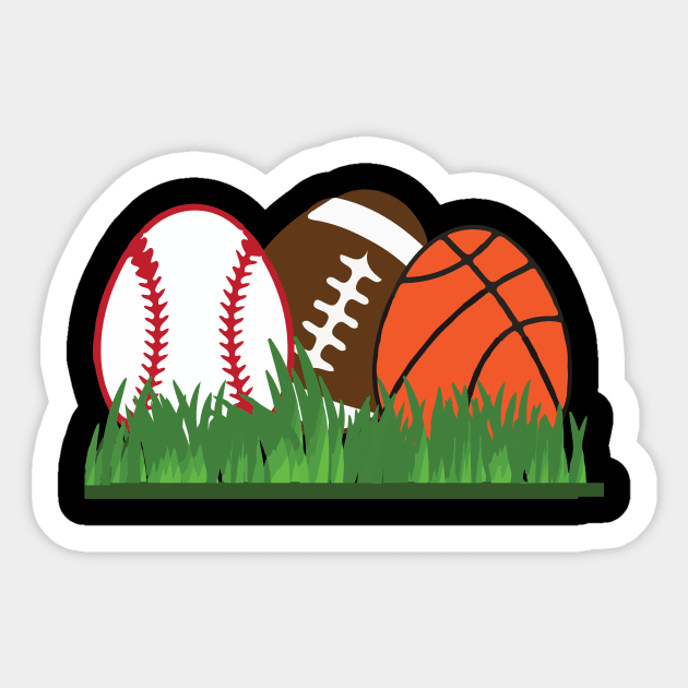 Basketball, baseball, football easter sports Sticker by franzaled